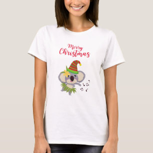 T-shirt Australian Christmas Cute Dancing Koala Design
