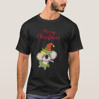 T-shirt Australian Christmas Cute Dancing Koala Design