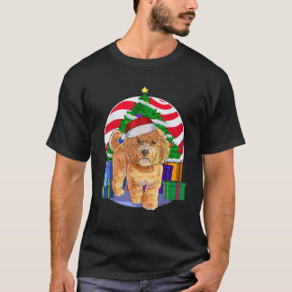 T-shirt Australian Labradoodle Dog Santa Christmas Tree De