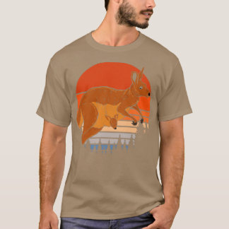 T-shirt Australian Marsupial Outback Zoo Animal Retro Kang