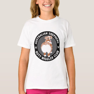 T-shirt Australian Shepherd Butt Wigglers Club - Red Merle