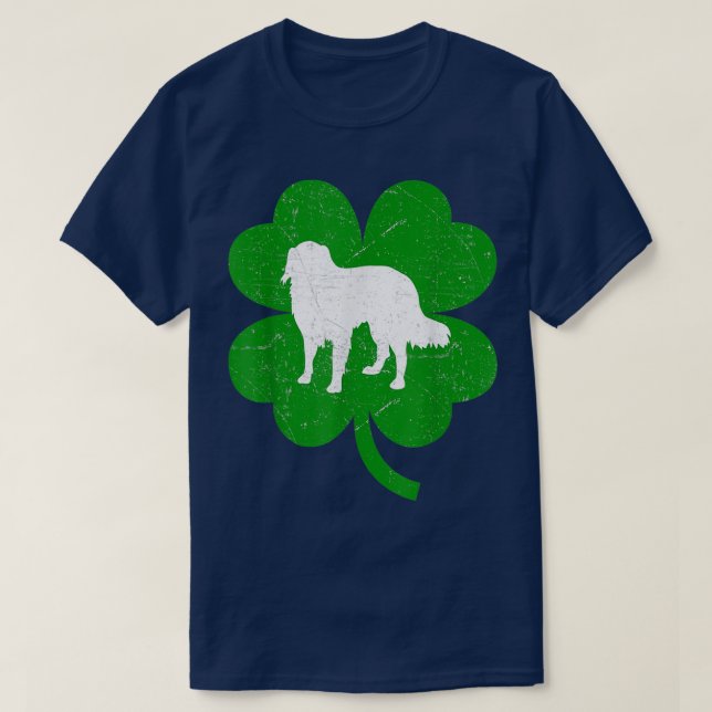 T-shirt Australian Shepherd Chien Shamrock St Patrick's Da (Design devant)