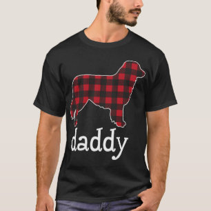 T-shirt Australian Shepherd Daddy Christmas Red Plaid Auss