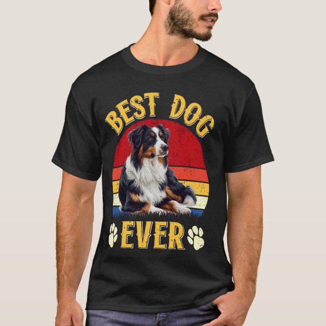 T-shirt Australian Shepherd MEILLEUR CHIEN JAMAIS Drôle Au (Devant)