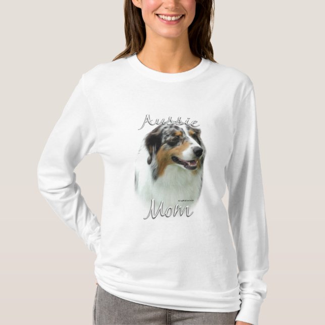 T-shirt Australian Shepherd Mom 2 (Devant)