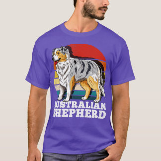 T-shirt Australian Shepherd Retro