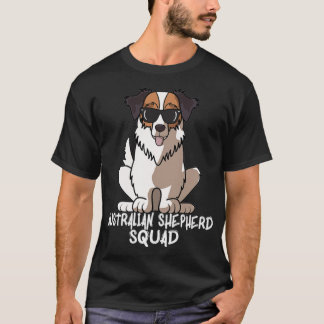 T-shirt Australian Shepherd Squad With Sunglasses Funny ba