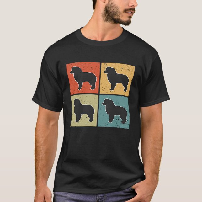 T-shirt Australian Shepherd Vintage  1 (Devant)
