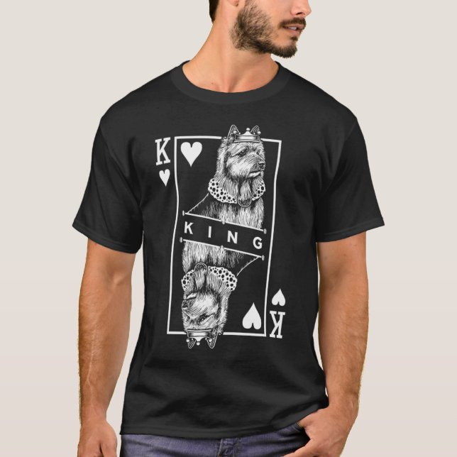 T-shirt Australian Terrier King Of Hearts Aussie Chien (Devant)