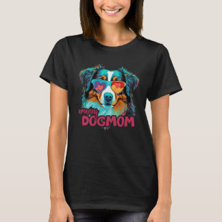 T-shirt Australianshepherddog avec lunettes de coeur Extra