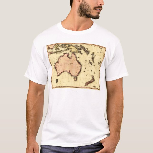 T-shirt AustraliaPanoramic MapAustralia (Devant)