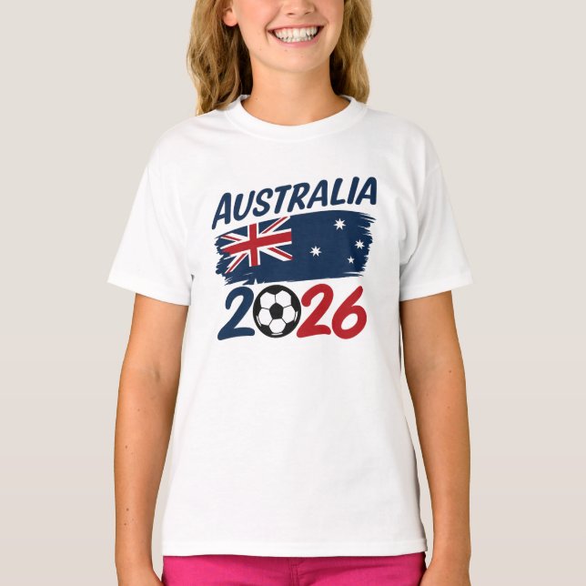T-shirt Australie 2026 Couleurs de Drapeau de Design pour  (Devant)