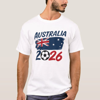 T-shirt Australie 2026 Couleurs de drapeau de design pour