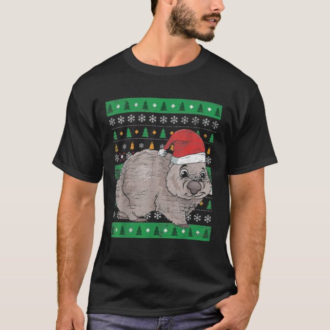 T-shirt Australie Animal Wombat Vilain Noël Essentiel T (Devant)