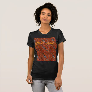 T-SHIRT AUSTRALIE ART CROCODILE