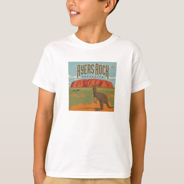 T-shirt Australie | Ayers Rock Kangaroos (Devant)