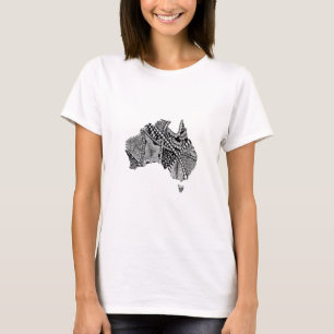 T-shirt Australie Carte Doodle