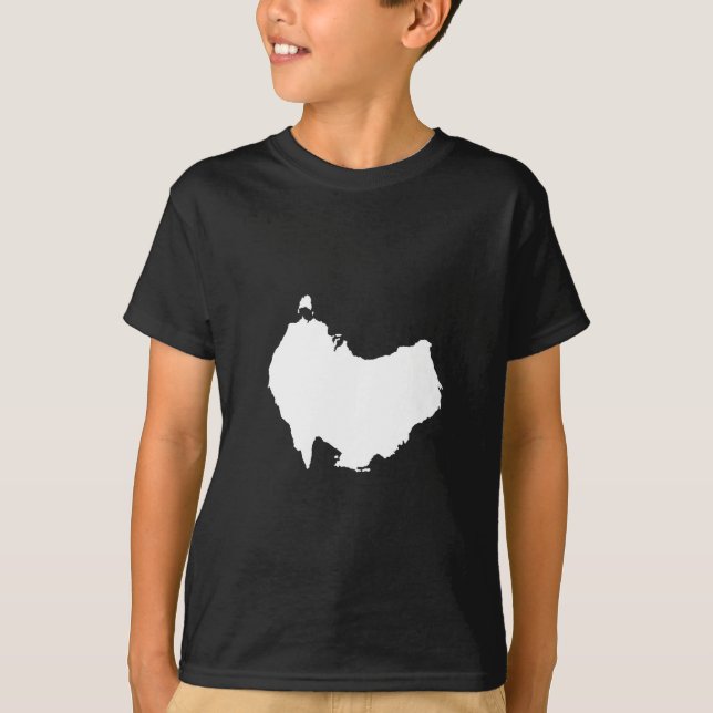 T-shirt Australie Carte vers le bas sous Visual Pun Humour (Devant)