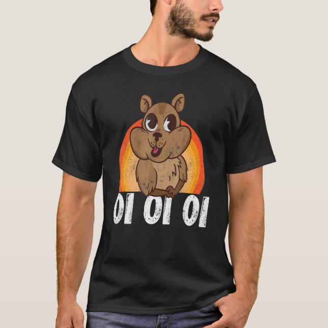 T-shirt Australie Cheval Australien Wombat animal mûre Aus (Devant)