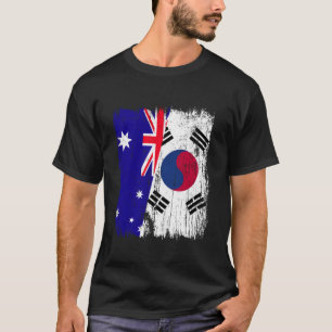 T-shirt Australie Corée du Sud Demi Drapeau Australien Sud