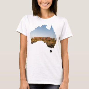 T-shirt Australie Country Shape Uluru Ayers Rock