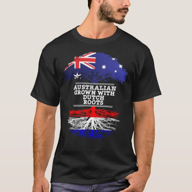 T-shirt Australie Cultivée Avec Racines Néerlandaises - Do (Devant)