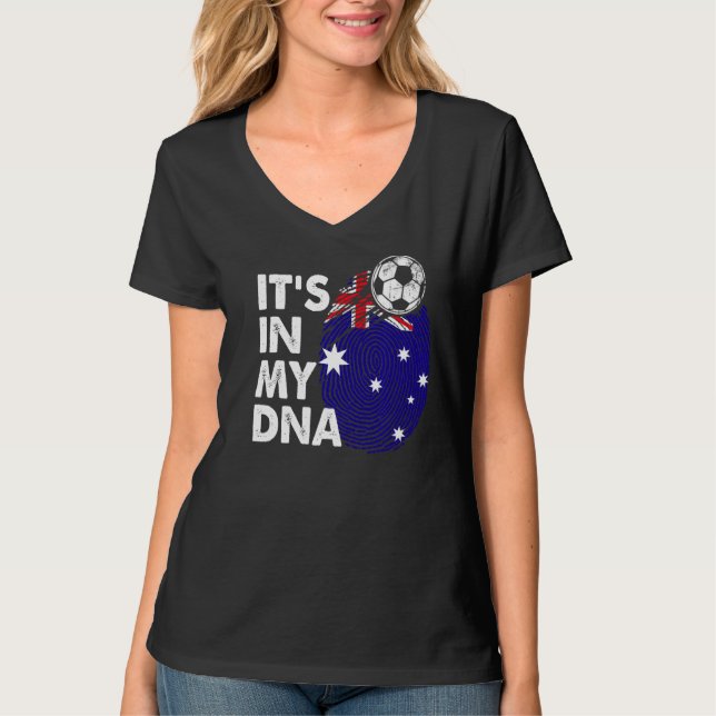 T-shirt Australie Dans Mon Dna Australian Flag Team Austra (Devant)
