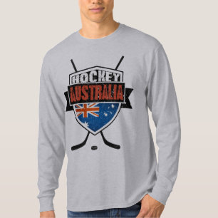 T-shirt Australie de hockey sur glace avec nom et