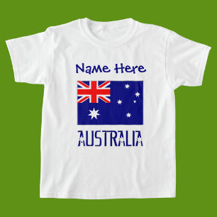 T-shirt Australie Drapeau bleu Personnalisé fille