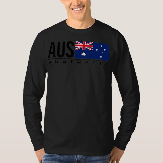 T-SHIRT AUSTRALIE DRAPEAU CODE DE PAYS AUSTRALIEN SPORTS A (Devant)