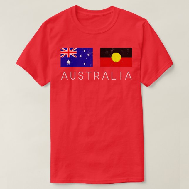 T-shirt Australie Drapeau Cool Australiens Drapeaux autoch (Design devant)