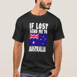 T-shirt Australie Drapeau Design Si perdu envoyez-moi en A