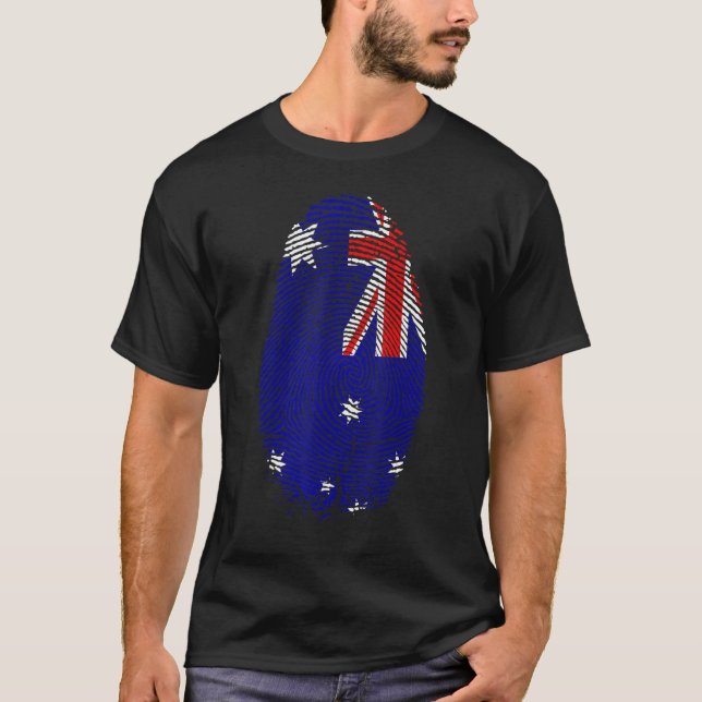T-shirt Australie Drapeau Empreinte Il Dans Mon Dna Austra (Devant)