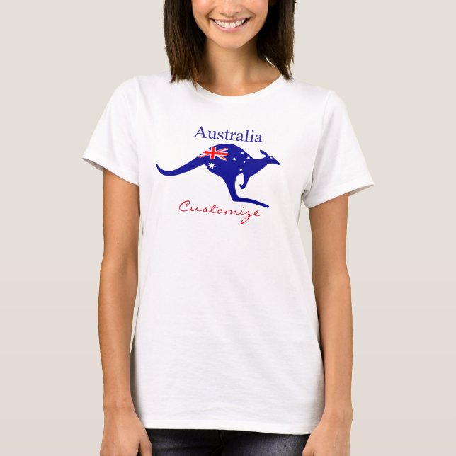 T-shirt Australie Drapeau Kangaroo Thunder_Cove (Devant)