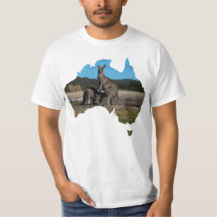 T-shirt Australie Forme le kangourou et boire de la joey