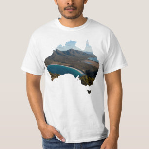 T-shirt Australie Forme Wineglass Bay Tasmania Panorama