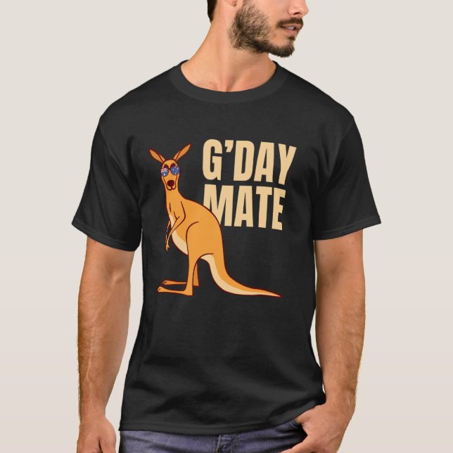 T-shirt Australie G-day Mate Chemise Drôle Kangaroo Austra (Devant)