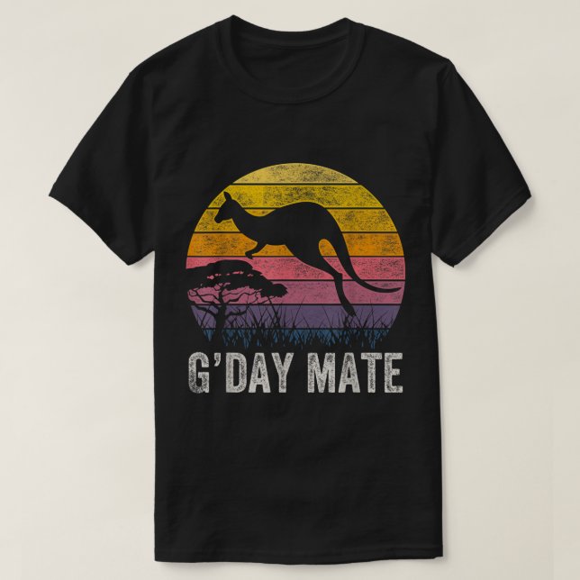 T-shirt Australie G-Day Mate Chemise Drôle Kangaroo Austra (Design devant)