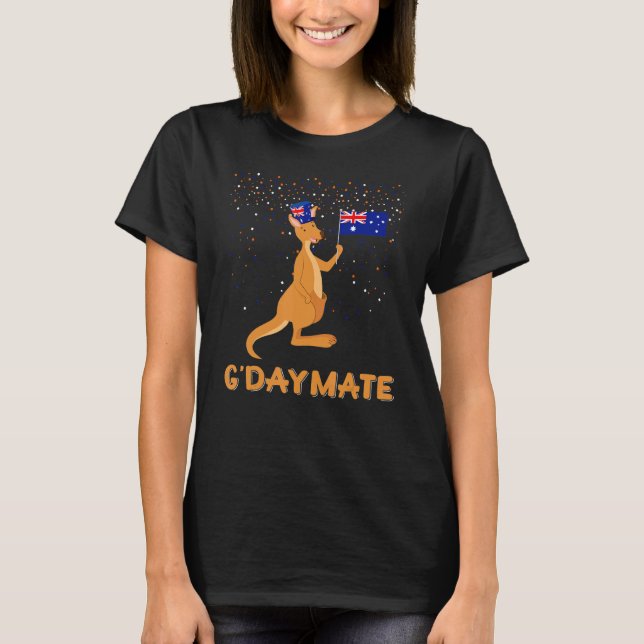 T-shirt Australie G-day Mate Funny Kangaroo Australian Sym (Devant)