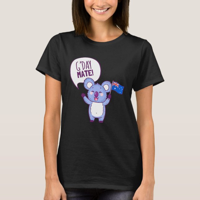 T-shirt Australie Gday Mate Funny Aussie Koala Holiday (Devant)