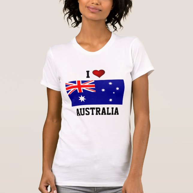 T-SHIRT AUSTRALIE : J'AIME L'AUSTRALIE (Devant)