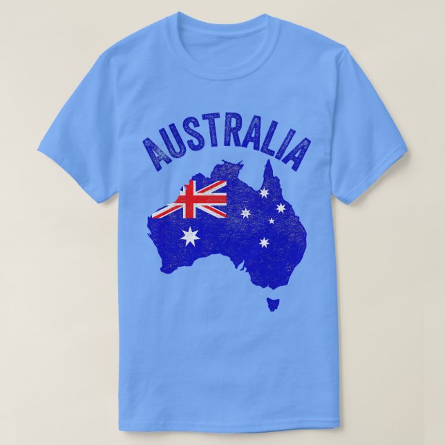 T-shirt Australie Jour drôle Carte Australienne Drapeau Pa (Design devant)