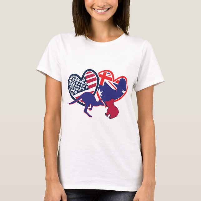 T-shirt Australie Kangaroo Koala Love (Devant)