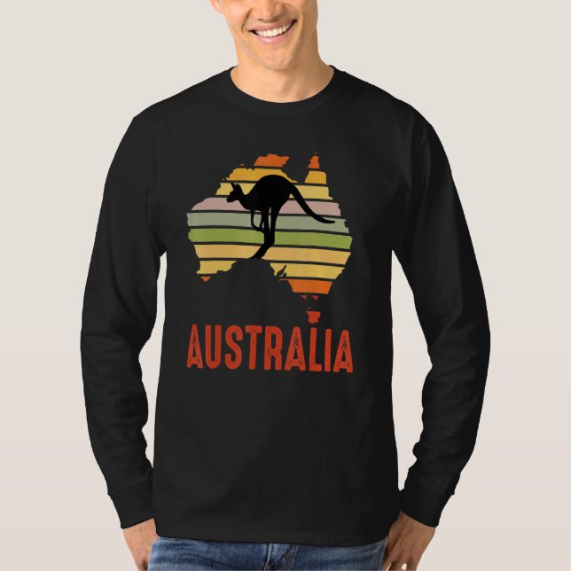 T-shirt Australie Kangaroo Retro Aussie Australienne Souve (Devant)