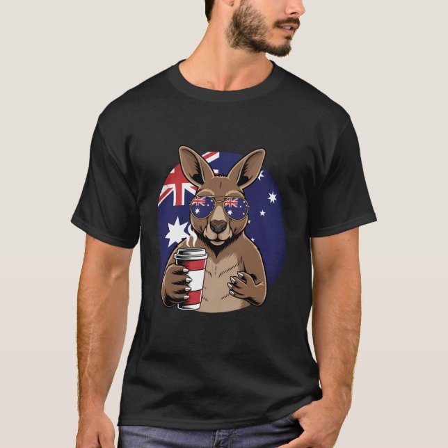 T-shirt Australie Kangourou Drapeau Australien 2 (Devant)