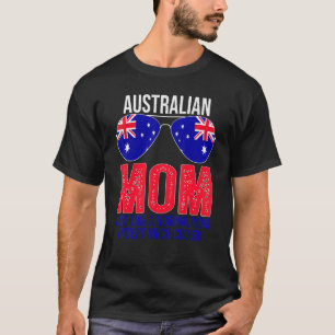 T-shirt Australie Maman Australie Drapeau Lunettes de sole