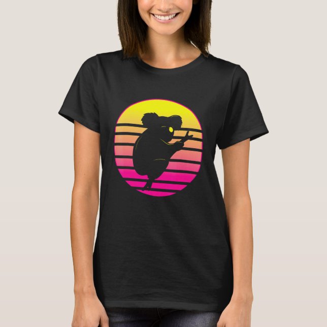 T-shirt Australie Retro Koala Oear Silhouette coucher de s (Devant)