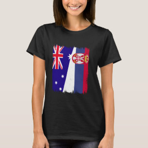 T-shirt Australie Serbie demi-drapeau Srbija Australian Se