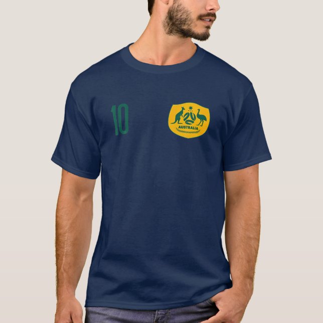 T-shirt Australie Soccer Jersey 2022 Football australien T (Devant)