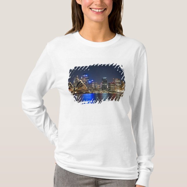T-shirt Australie, Sydney. Skyline avec l'Opéra vu (Devant)